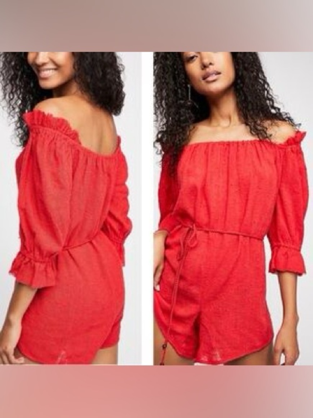 nwt Free People red romper